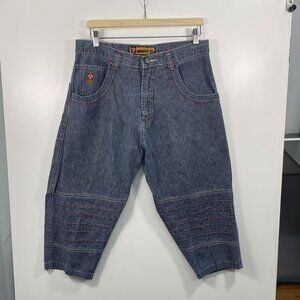 90s Raver Techno Denim Shorts